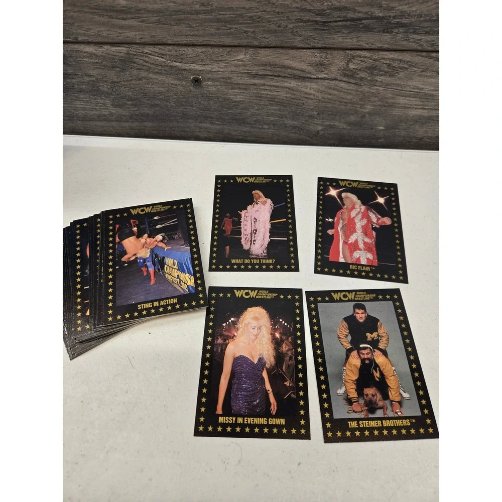 Vintage WCW‎ World Championship Wrestling Trading Cards Lot Ric Flair Sting 1991